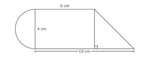 Use complete sentences to describe the process you would use to find the area of the shape shown be