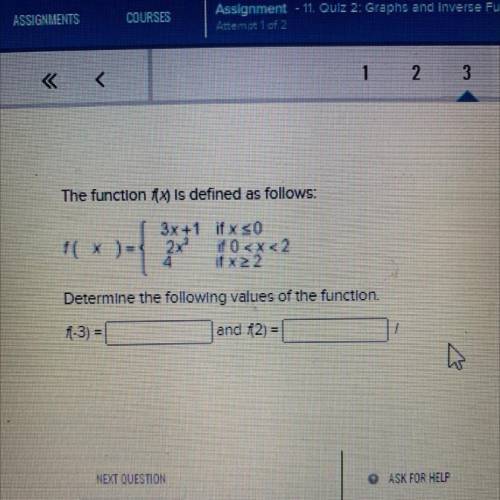 PLZ HELP!! ITS A QUIZ

don’t answer if you don’t know it please! 
The function
fx is defined as fo