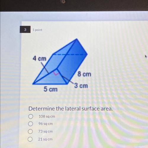 Determine the lateral surface area