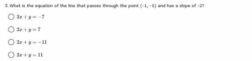What is the equation of the line that passes through the point (-1, -5) and has a slope of -2?