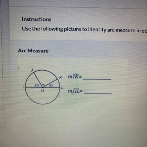 Please help !! Identify arc measures in degrees