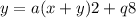 y = a(x + y)2 + q8