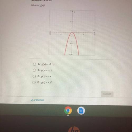 What is gx)?
10
-10
A. g(x) = -2
B. g(x) = -1
C. g(x) =-
D. g(x) = -2