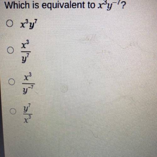 What is equivalent to X3Y-7?