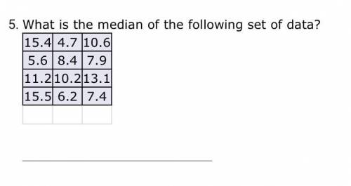 What is the median of the following set if data?