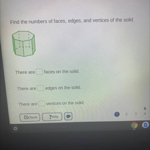 (Bro this is easy this is a test is you are smart) Find the numbers of faces, edges, and vertices o