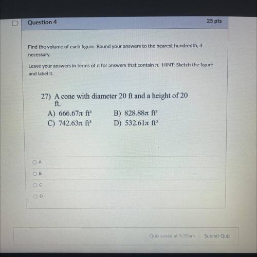 Find the volume of each figure. Round your answers to the nearest hundredth, if necessary