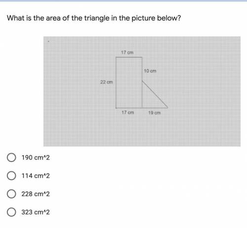 FIND THE AREA OF THE (TRIANGLE!)
