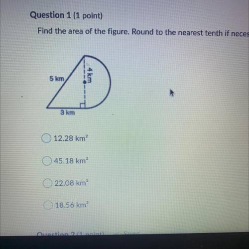 What’s the area of both of the shapes