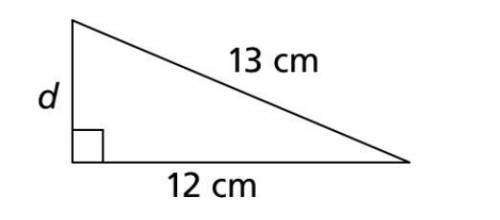 What is the length of side d?

A. 5 centimeters
B. 8 centimeters
C. 12 centimeters
D. 25 centimete