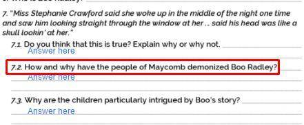 Answer please, To Kill a Mockingbird (red squared question)