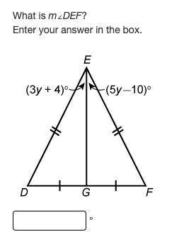 What is m∠DEF?
Enter your answer in the box.