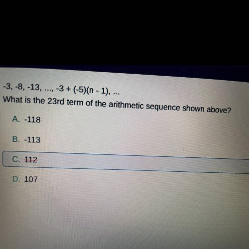 I need help the answer is not C . please show some type of explanation.