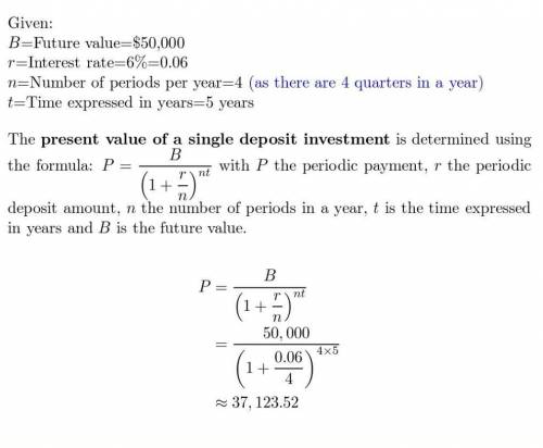 CAN SOMEONE HELP ME!!

Rich needs $50,000 for a down payment on a home in 5 years. How much must he