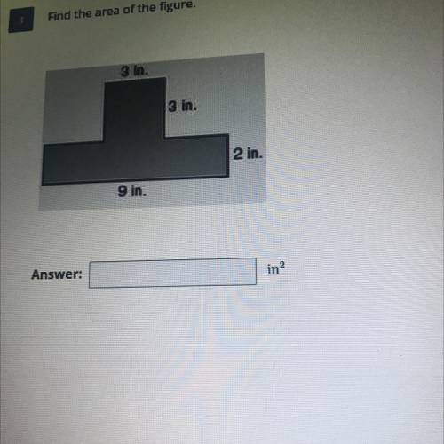 Find the area of the figure