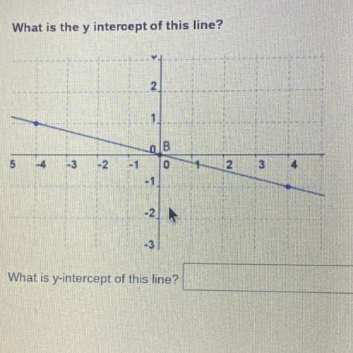 PLEASE HELP What is the y intercept of this line?