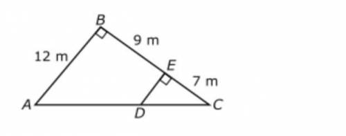 Triangle ABC is similar to triangle DEC. What is the length of DE?