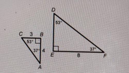 What scale factor was used in the dilation of ABC to FED? ​