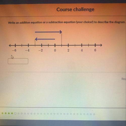 Write an addition equation or a subtraction equation (your choice!) to describe the diagram.