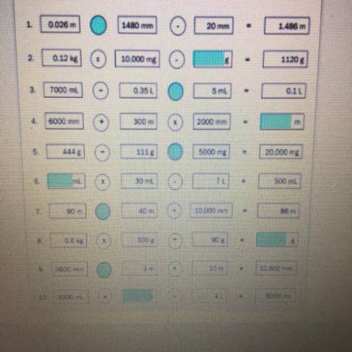 PLZZ HELPPP I need someone to solve these metric system operations!!!