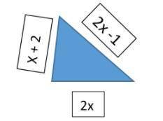 Which expression represents the perimeter of the following triangle?
