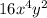 16 {x}^{4}  {y}^{2}