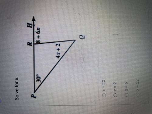 Solve for x. Pls and thank you