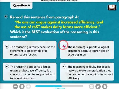 Reread this sentance from paragraph 4

No one can argue against increased efficiency, and the use