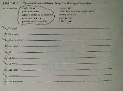 Pls help me fill this out

Instructions: look at the circled area you will do 2, 4,6,8, and 10 and