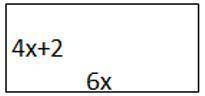 The perimeter of the shape below is 44 feet. What is the area in square feet?