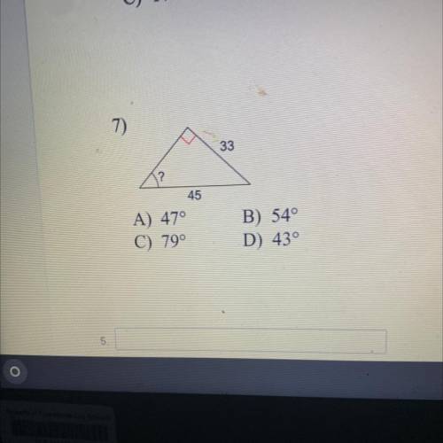 Find the measure of the indicated angle to the nearest degree