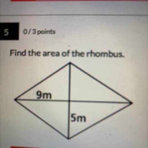 Find the area of the rhombus.