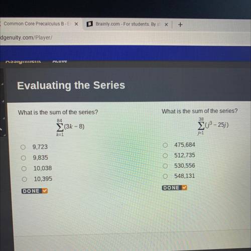 What is the sum of the series?