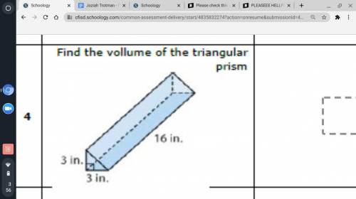 Find the volume of the triangular prism