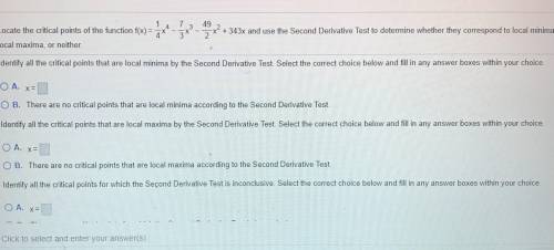 Help me, please. Question on critical points of second derivative