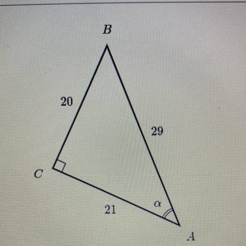 Find sin(a) in the triangle.
Choose 1