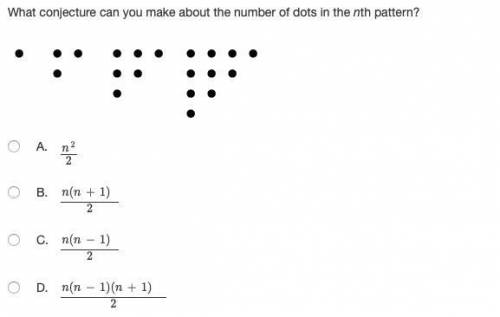 What conjecture can you make about the number of dots in the nth pattern?