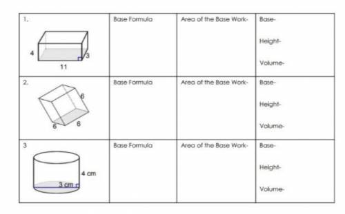 Can someone answer one of these rows. It’s volume of prisms.