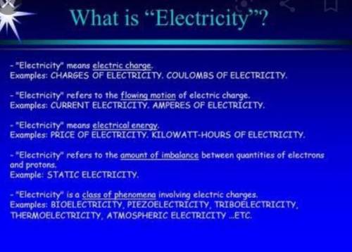What is electricity, with example ​