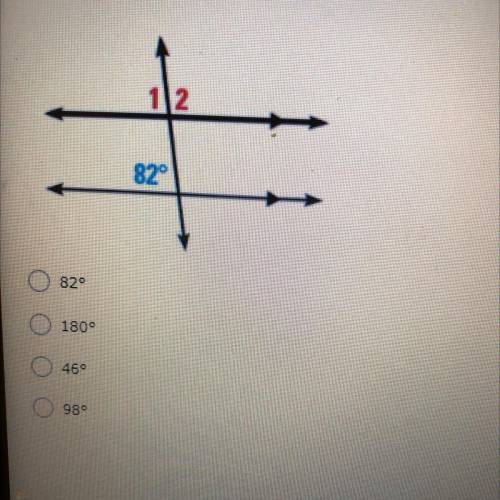 Given the angles in the diagram below what is m<2?