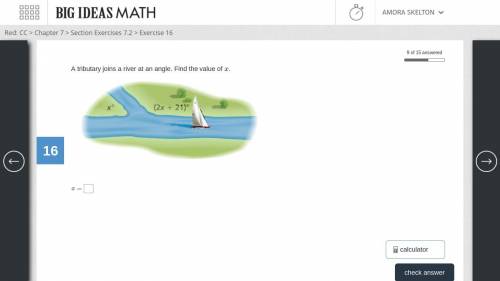 Find the value of x, Problem is below. Solve correctly for brainiest and 5 stars!