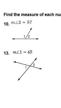 Find the measure of each angles: ​