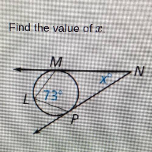 Find the value of x.