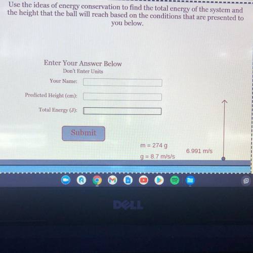 Predicted height and total energy