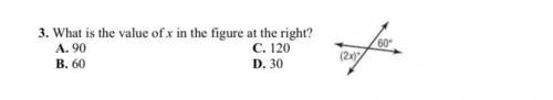 HELPPPPPPPPP
What is the value of x in the figure at the right?