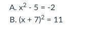 Solve the below equations put the answer in radical form.