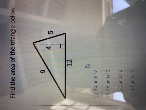 Find the area of the triangle below