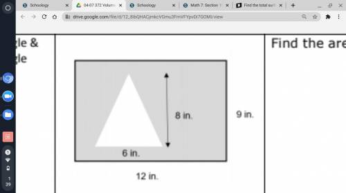 Find the area of the shaded