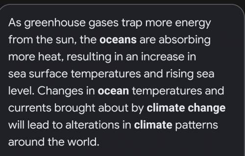 How does global warming affect the oceans?
