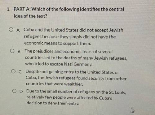 What is the answer to this? On the story Jewish refugees on the St. Louis